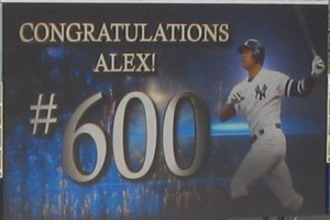 Congratulations A-Rod on number 600