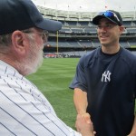 Smiling ear to ear, I think Travis Hafner appreciated my kudos for his having homered in his first at bat in Cleveland, his former club and where he and his family live.