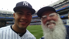 I offered my best hitting advice to the youngest guy, Gleyber.